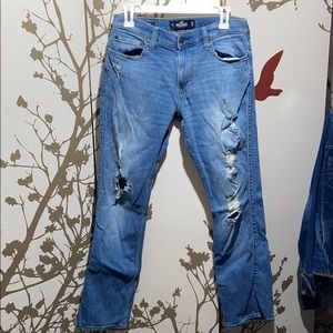 Mens Hollister Destroyed Denim